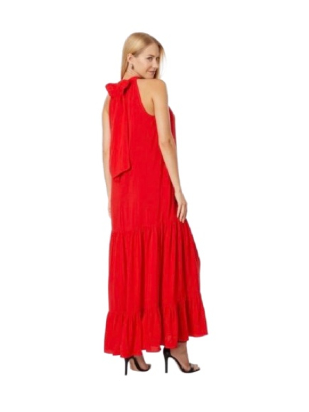 Vince Camuto Red Tiered Maxi Dress with Back Tie NWT